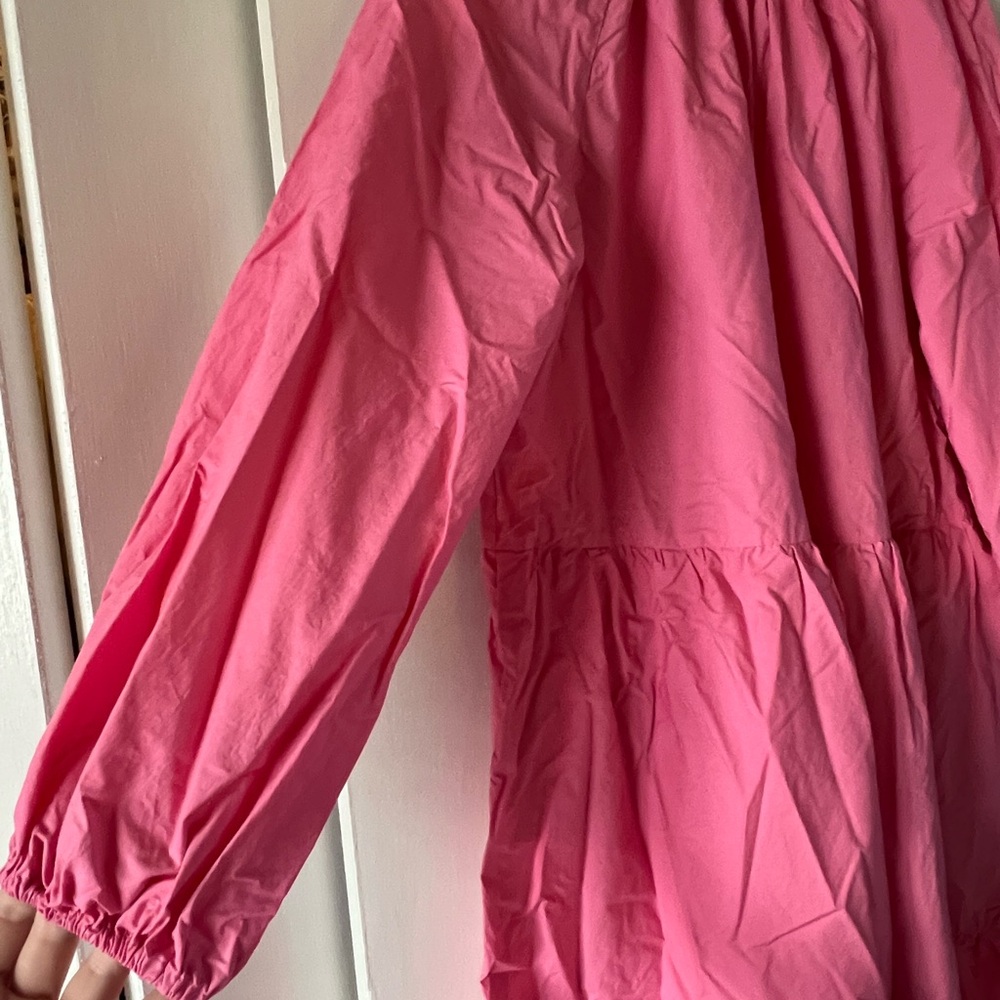 H&M Pink Long Sleeve Cotton Maxi Dress. Women’s large. - Picture 3 of 4
